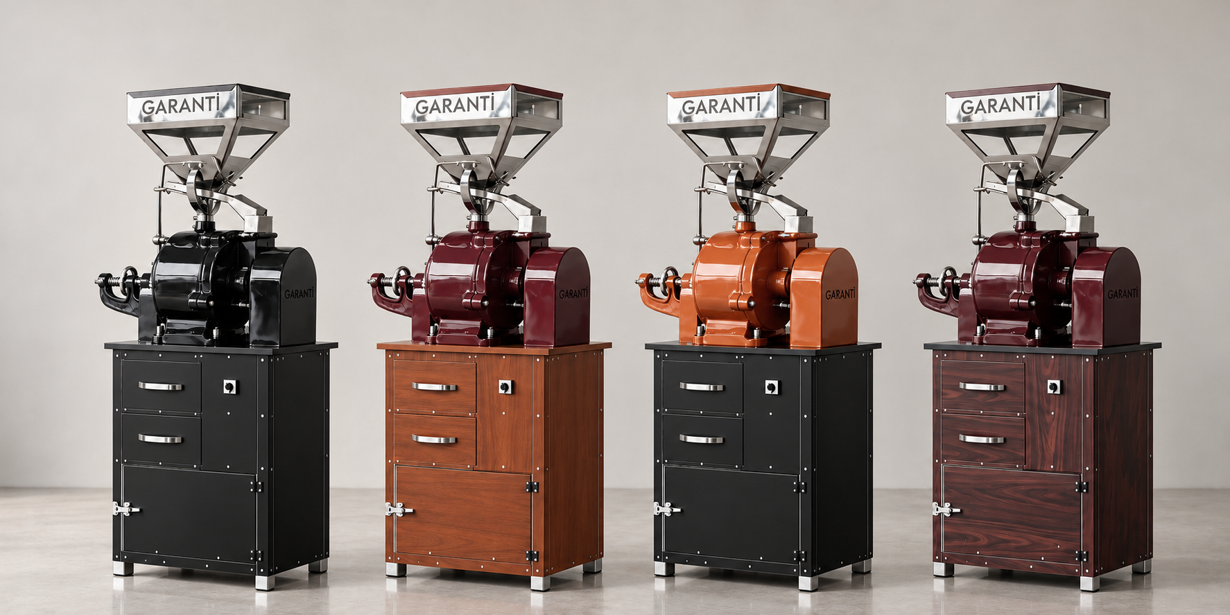 Natural-stone grinder colour options