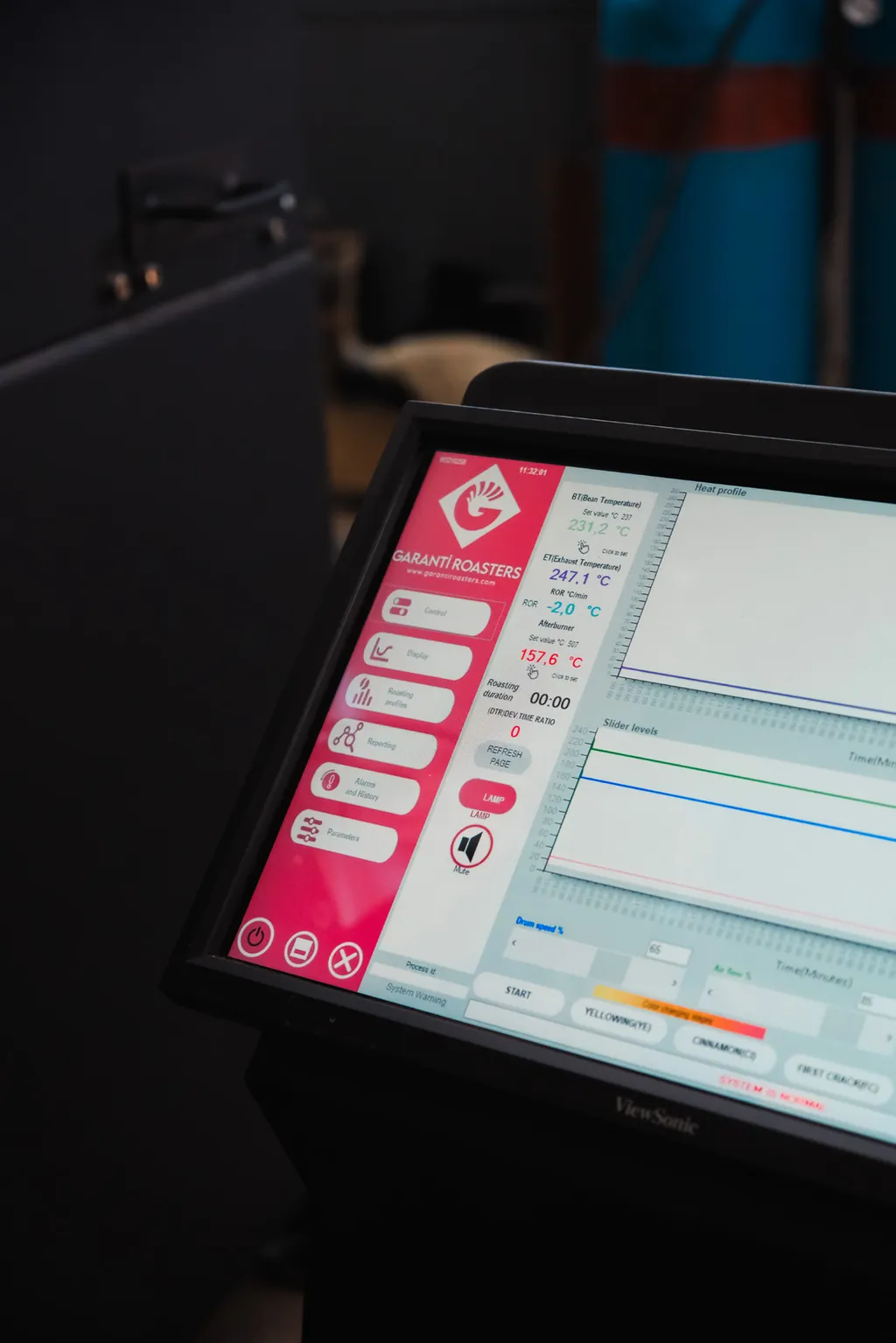 MYGR profile roasting software screen