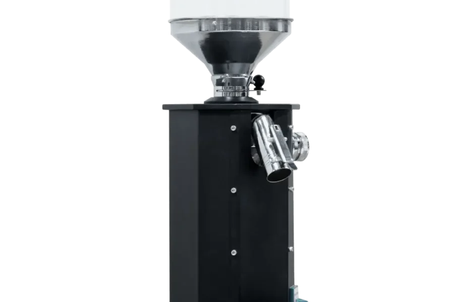 Black coloured PRIMERO Shop Grinder – professional coffee grinder in sleek black finish, standing upright.